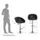 MBTC Judith Stripes 90kg Leather Black Office Bar Stool Chair, 6201