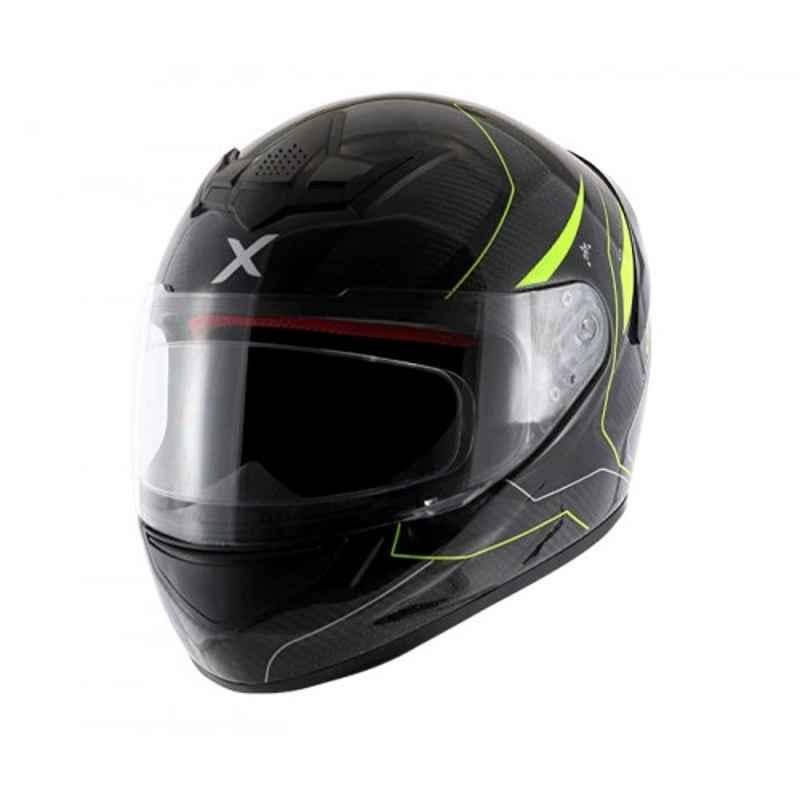 Axor Carbon Black Full Face Helmet, AHCPGM, Size: M