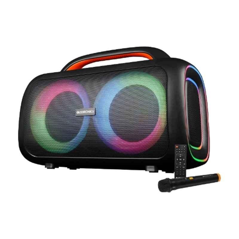 Zebronics Thump 222 48W Black Portable Bluetooth Speaker with Wireless Mic, Remote Control & Carry Handle