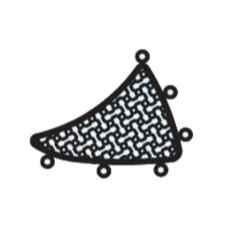 Surgiwear 35x43mm Mastoid Repair Plate, CF12-35L