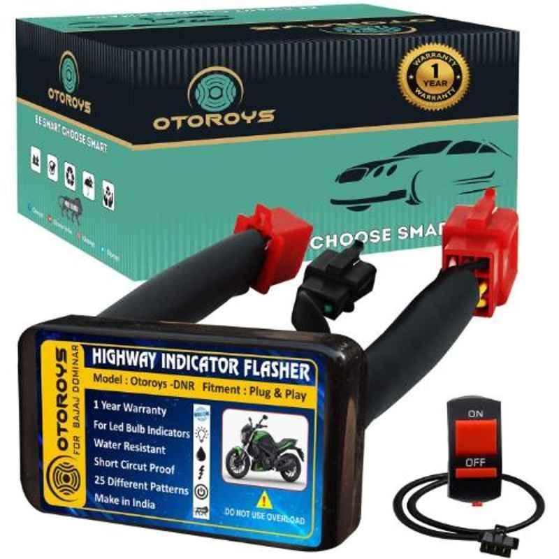 Otoroys 25 Mode Patterns Universal Bike Hazard Flasher Relay for LED Bulb Indicators, OTODNR18