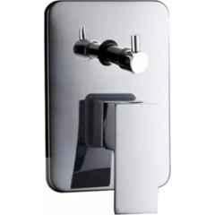 IRIS Brass Chrome Finish High Flow Square Diverter Full Set, ZXR83100