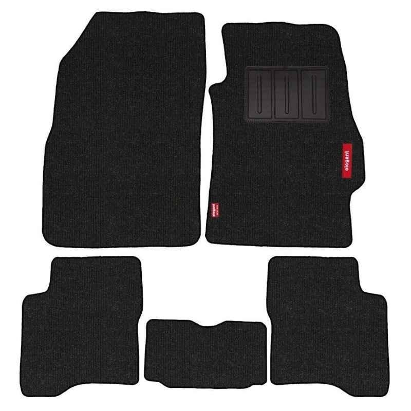 Elegant Carry 5 Pcs Polypropylene Black Carpet Car Floor Mat Set for Fiat Linea