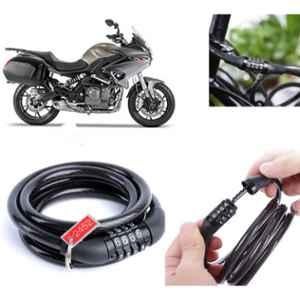 Auto Pearl PVC & Plastic Black Combination Cable Lock for TNT 600 GT, 515