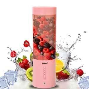 Libra 450ml 200W Pink USB Rechargeable Portable Blender for Milk Shakes, Crushing Ice, Smoothie & Juices, LPB01PI