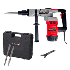 BRAVIX 2000W 7kg 100% Copper Winding Concrete Breaker Demolition Hammer Drilling Chipping Machine for Industrial Construction
