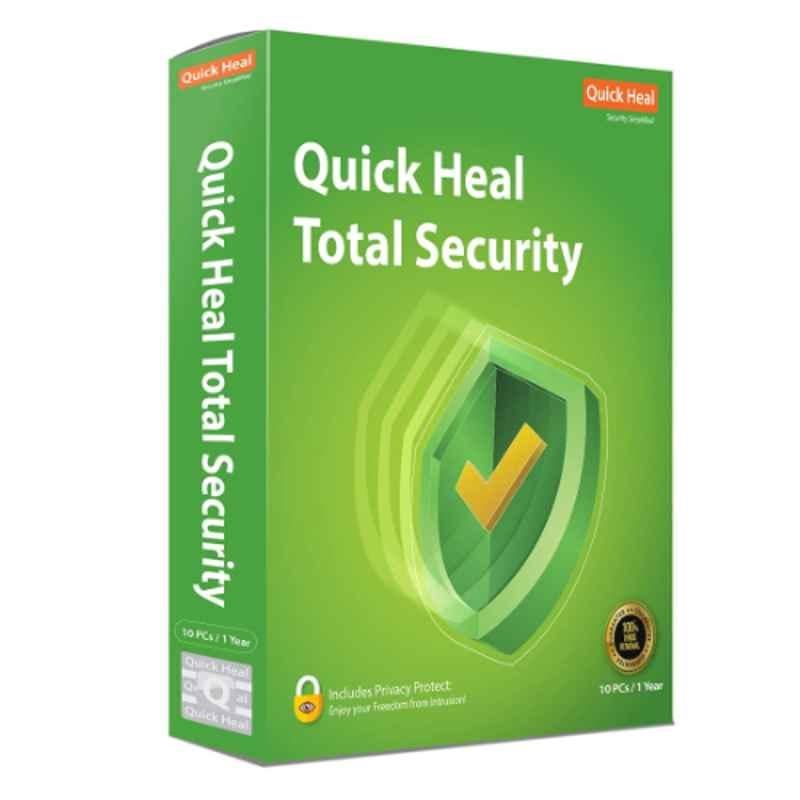 Quick Heal Total Security Regular 10 Users 1 Year with CD/DVD