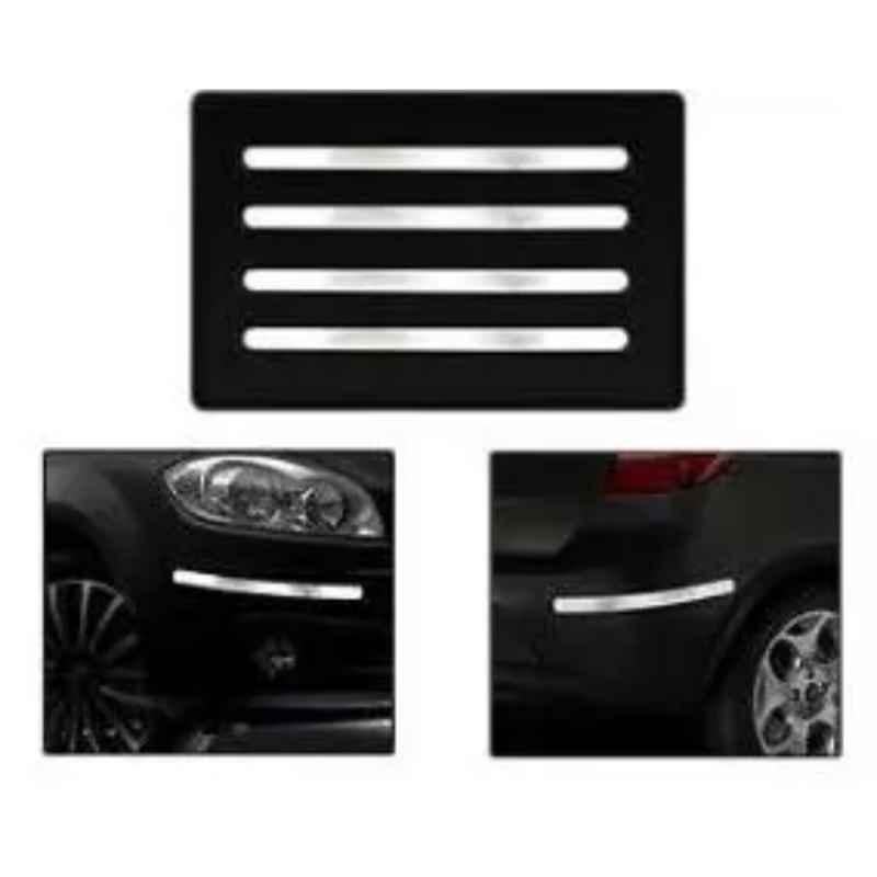 Hot Wheelz Bumper Protector Guard Stainless Steel Chrome Finish for Ford Ecosport Set Of 4, HOT-G4VBJQ
