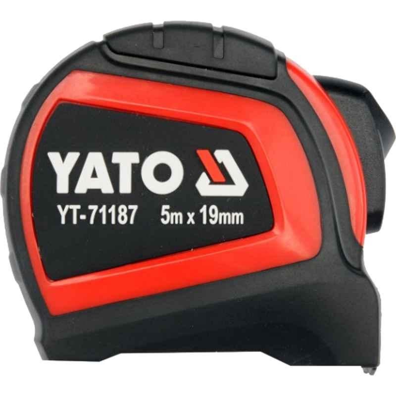 Yato 19mm 5m Yellow Rolled Up Measuring Tape, YT-71187