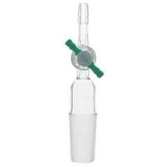ABGIL B-24 Borosilicate 3.3 Glass Flow Control Adapter with Straight Stopcock, ABG465