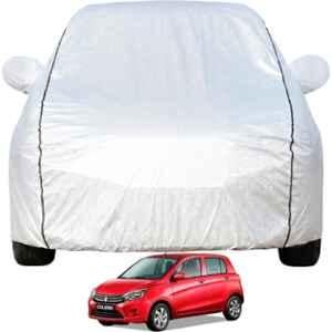 Allextreme Polyester Silver Car Cover with Mirror Pocket for Maruti Suzuki Celerio 2011 & 2026 Models, PV-MSC01