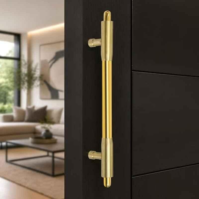 Plantex 12 inch Main Door Handle/Pull-Push Handle for Main Door/Stainless Steel Handle for Home & Office/Hotel (Brass Antique & PVD Gold)
