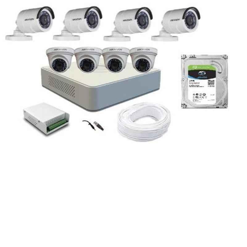 Hikvision 2MP 4 Pcs Dome & 4 Pcs Bullet CCTV Cameras with 8 Channel Turbo HD DVR Kit