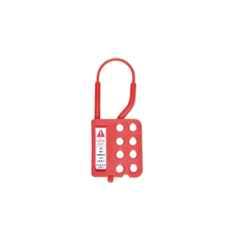 Lukko Safety 8 Holes PPCP Red Non Conductive Safety Lockout Hasp, Jaw Size: 32.5-63.5 mm, LS-H64