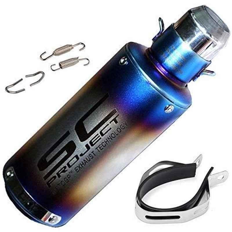 RA Accessories Blue SC Project Mini Silencer Exhaust for Kinetic Boss