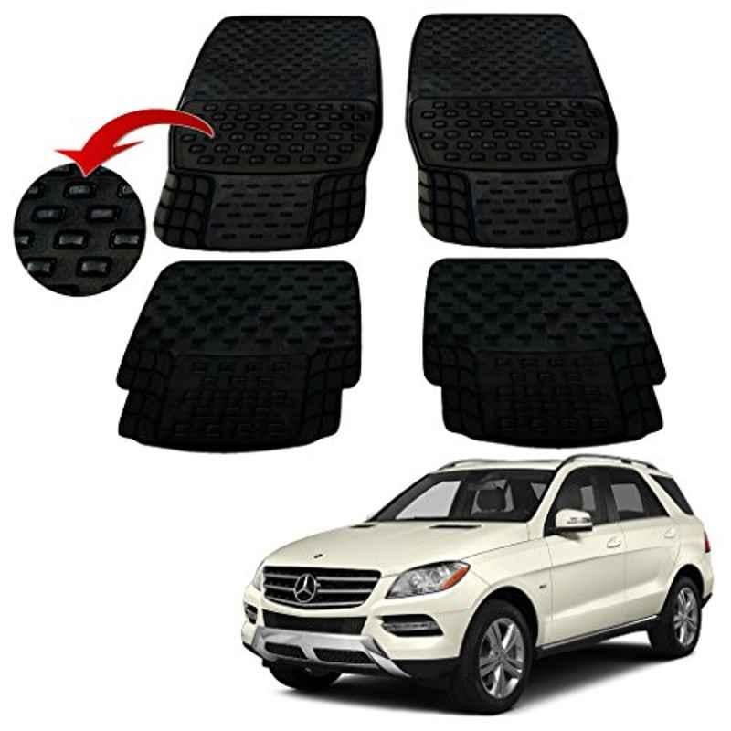 Kozdiko 4 Pcs PVC & Rubber Black Car Floor Mat Set for Mercedes Benz G-Class