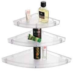 IRIS Hexa 3 Pcs Acrylic Bathroom Corner Shelf Set