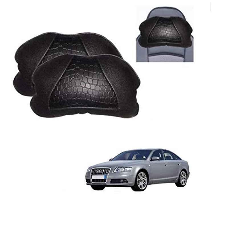 Kozdiko 2 Pcs Black Neck Rest Cushion Pillow Set for Audi A6
