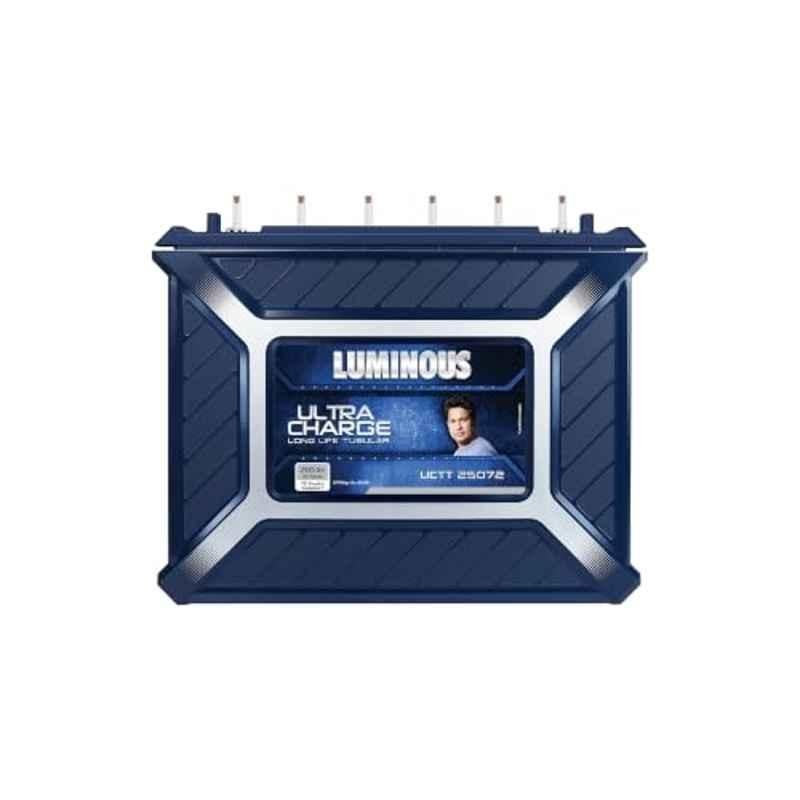 Luminous Ultra Charge UCTT 25072 200Ah 12V Tall Tubular Inverter Battery with 72 Months Warranty for Home, Office & Shops, F1154C956200