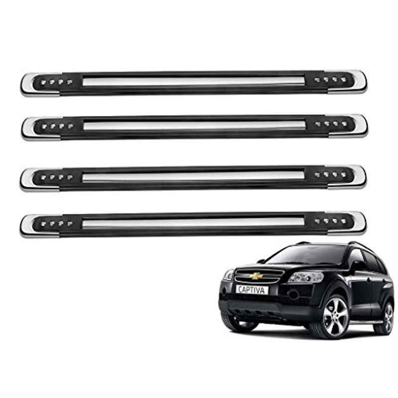 Kozdiko 4 Pcs Designer Black Bumper Protector Set for Chevrolet Captiva, Koz-28706