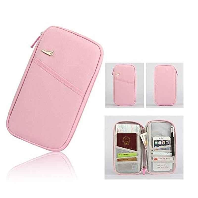 Rubik 25x13x2cm Baby Pink Multi Pocket Passport Wallet