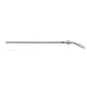 Alis 22.5cm/9 inch Pool Curved All ss Suction Cannula with Outer Tube To Be Screwed Off 8mm, A-GEN-819-01