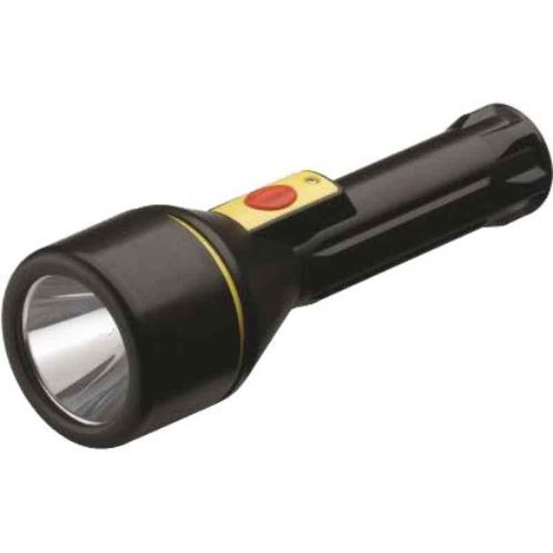 Bajaj Raftaar Max 1.5W Black Rechargeable Torch, 610047