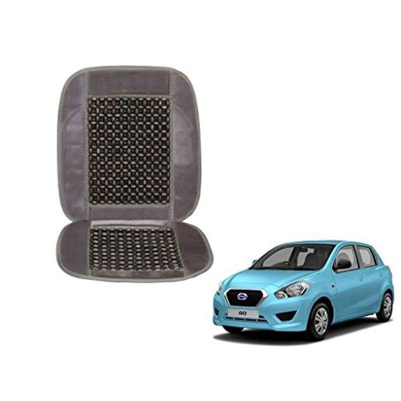 Kozdiko Wooden Beads Car Seat Cushion with Velvet Border for Datsun Go