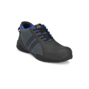 Eego Italy Leather Composite Toe Black Work Safety Shoes, Size: 6, WW-59