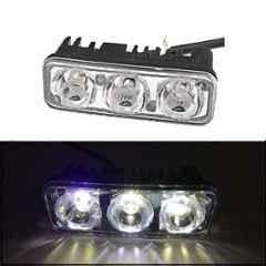 AllExtreme EX3FW1P 3 LED 9W White Fog Light Waterproof Lamp with Mounting Bracket