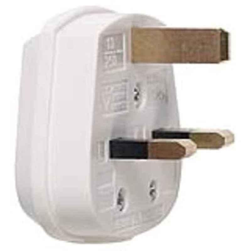 Volex 13A White 3 Pin Fused Plug, VX1307