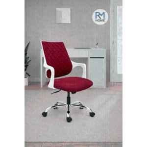 RM HOME Junaya Cushion Medium Back Maroon Executive Chair