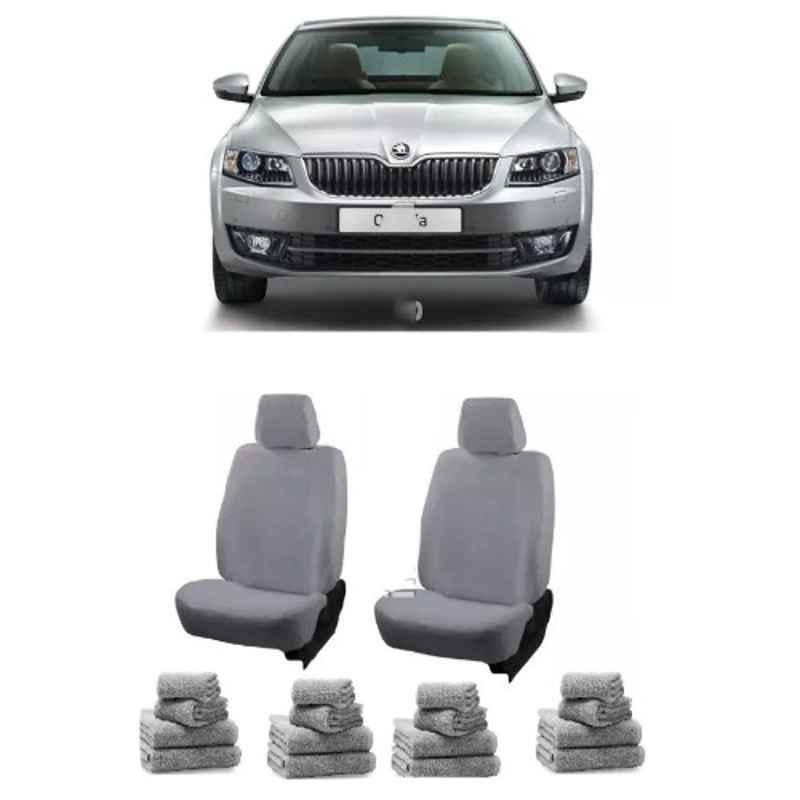 Oscar Grey Aut-Sn-4406 Towel 1 Pcs\\Set Skoda Octavia Car Seat Cover