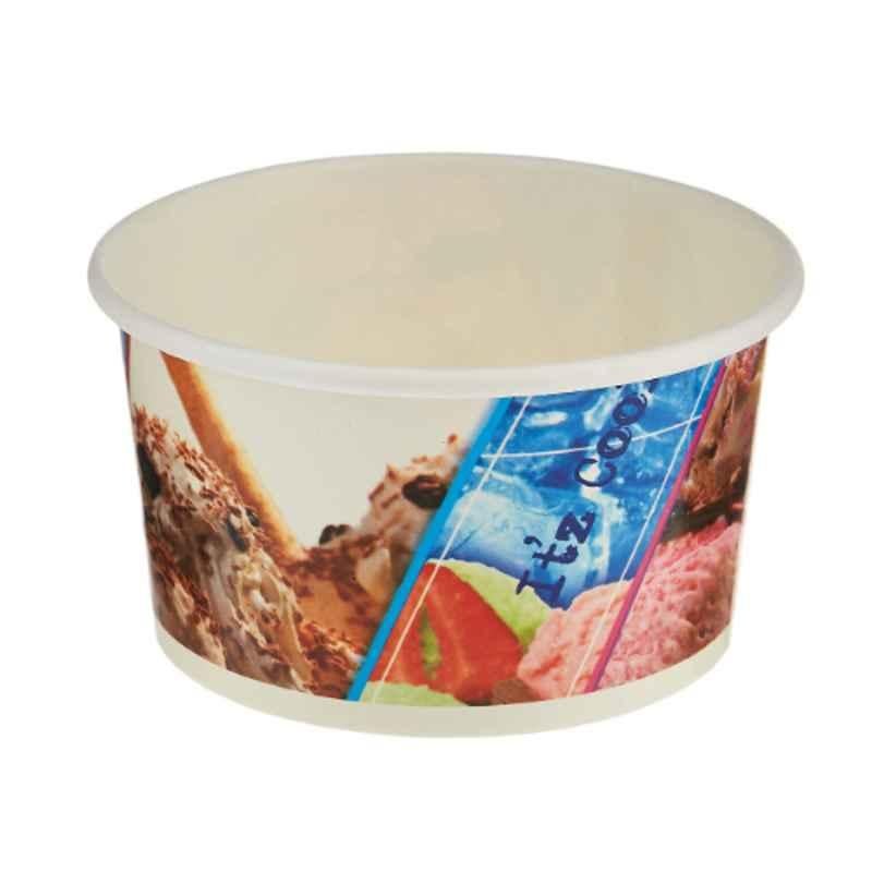 Hotpack 5Pcs 400ml Paper Ice Cream Cup Set, HSMICB400X5
