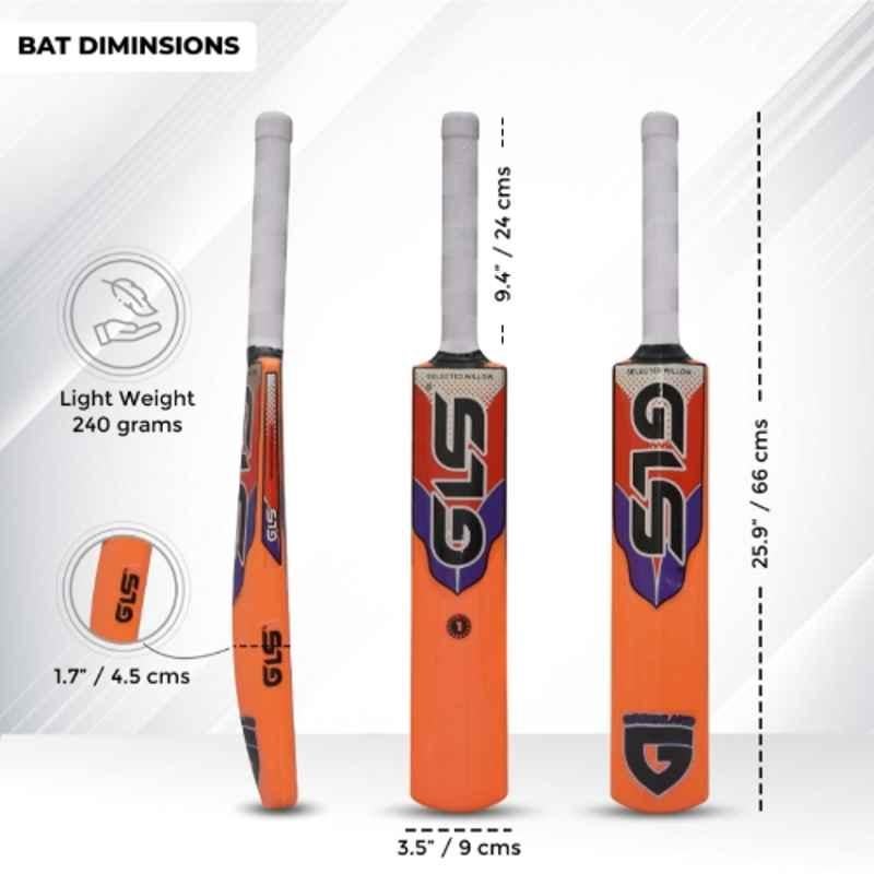 GLS Swift 400g PVC Kids Plastic Cricket Bat for 4-5 Yrs, Size: 4