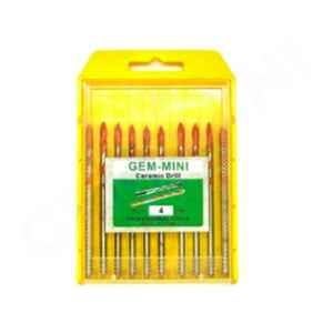 Gem Mini 40mm Mild Steel Ceramic Drill with 4mm Nominal Diameter for Drill Machine (Pack of 10)