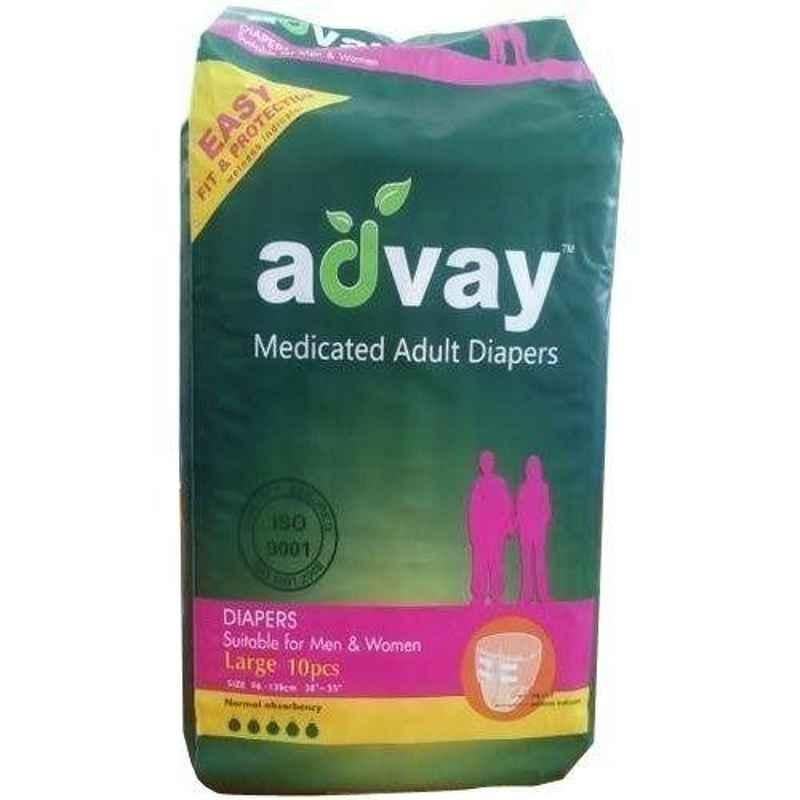 Advay 10 Pcs 84-135cm Large Adult Diaper Set
