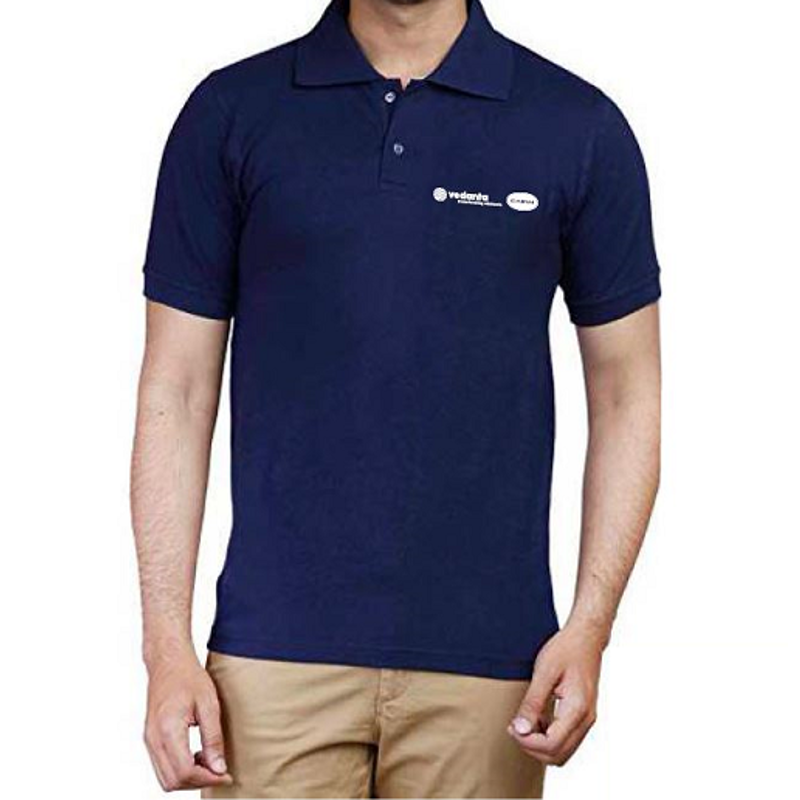 Generic Customised Navy Blue Polycotton T-shirt, Size: M