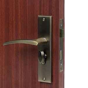 Handle Waala Lobos 8 inch 60mm Stainless Steel Antique Brass Finish Cylindrical Plate One Side Key Mortise Door Lock Set