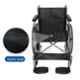 VMS Royal 100kg Mild Steel & Aluminum Black Foldable Wheelchair with Safety Belt, VWE-1030/D1