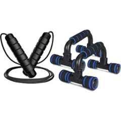 Shopeleven ABS & Rubber Bearing Skipping Rope with Pushup Bar