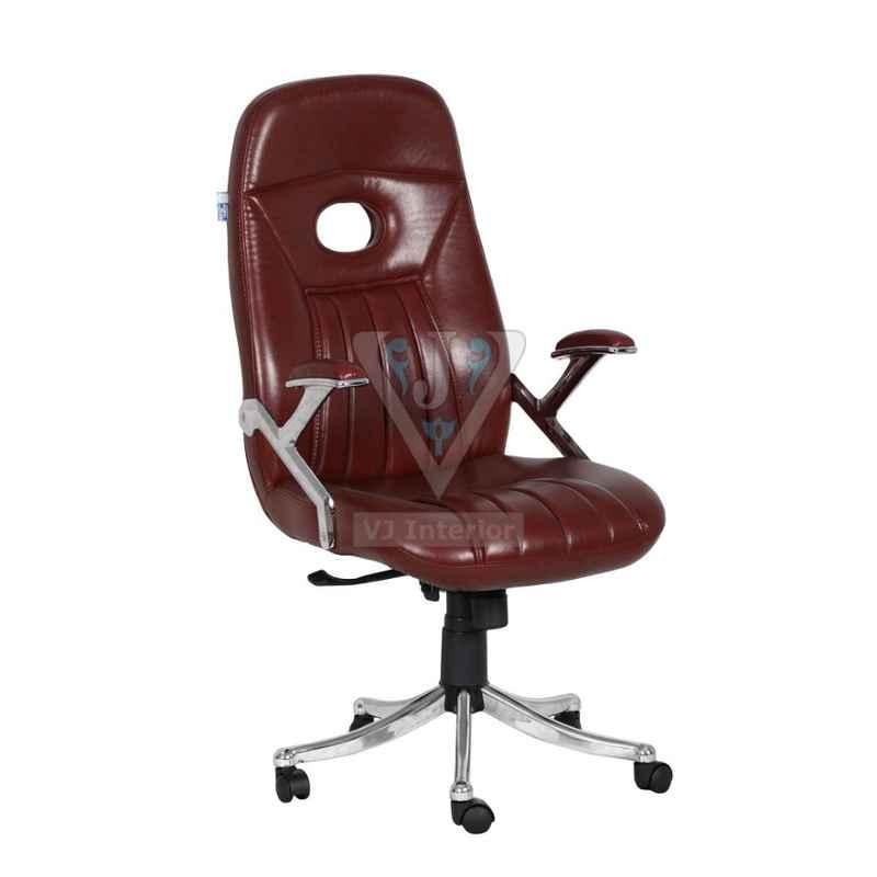 VJ Interior 20x20.5 inch Dark Brown Leather Executive Office Chair, VJ-1530