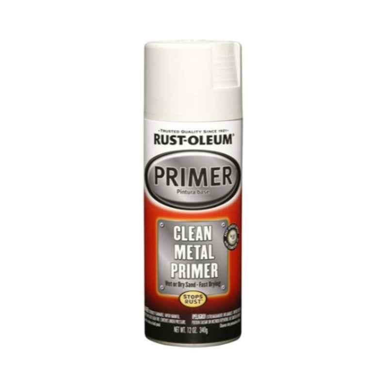 Rust-Oleum 12 Oz White Clean Metal Primer Spray Paint, 249319