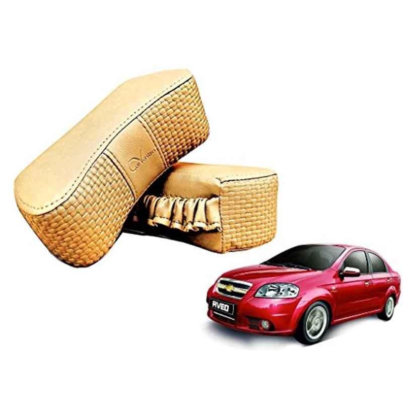 Kozdiko 2 Pcs Memory Foam Beige Luxurious Neck Rest Set for Chevrolet Aveo, koz_36437