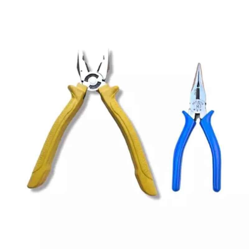 Sky Blue 2 Pcs 7.8 inch Lineman Plier Combo, SBE_PLIER_COMBO_MOD_01592
