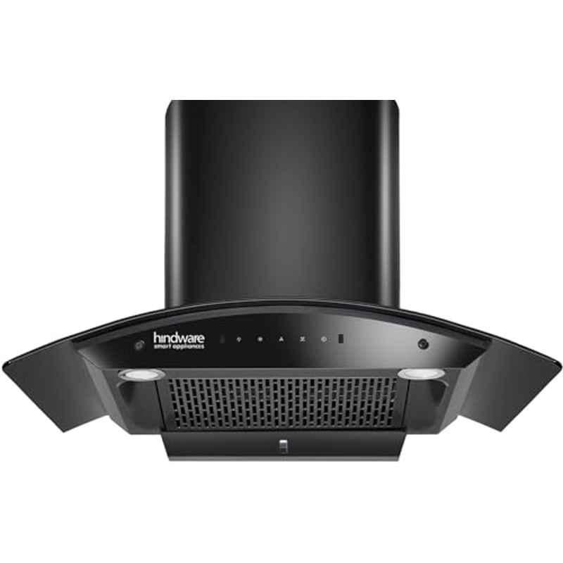 Hindware Nadia IN 75 75cm 1500 m3/hr Auto Clean Filterless Curved Glass Kitchen Chimney with Touch Control, Motion Sensor & 2 Years Warranty