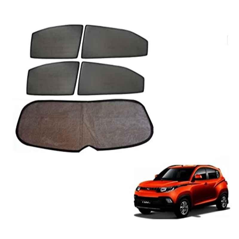 Kozdiko 5 Pcs Mesh Black Fixed Window & Rear Sun Shades Set for Mahindra KUV 100