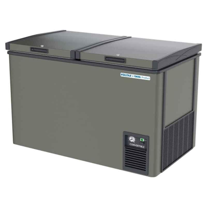 Voltas 320 Litre Grey Double Door Convertible Deep Freezer, CVF320DB3-P-GE
