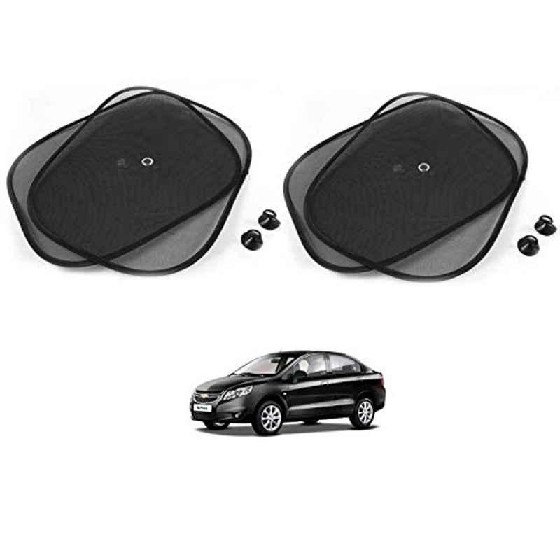 Kozdiko 4 Pcs Black Chipokoo Car Window Sunshade Curtain Set for Chevrolet Sail, koz_156