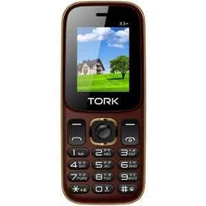 Tork X3+ 1.8 inch Brown Feature Phone